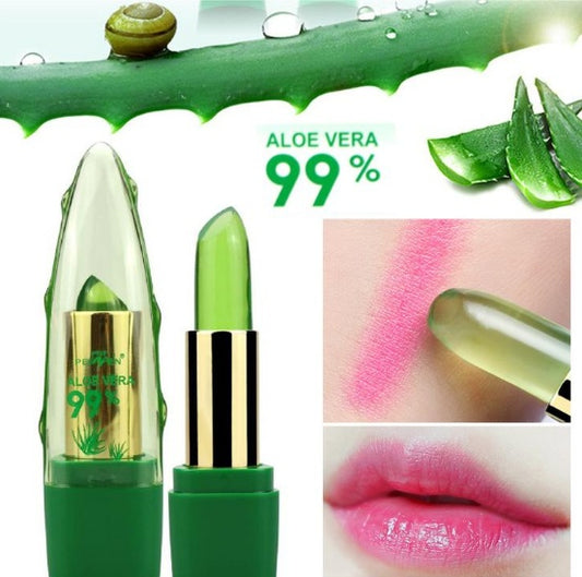 Natural Beauty Elixir: Aloe Vera Gel Color Changing Lipstick Gloss for Hydrated, Vibrant Lips - Jinus Emporium