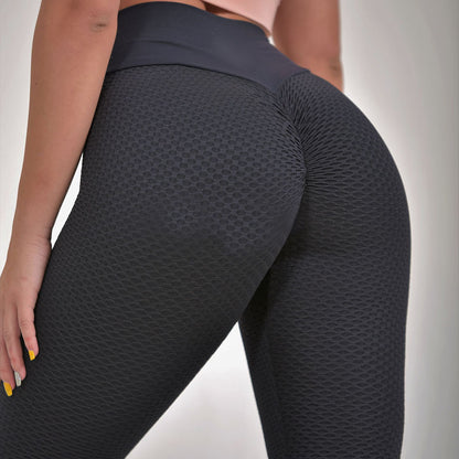 Plaid Leggings Fitness Yoga Pants - Women's Seamless High Waist Breathable Gym Leggings - Jinus Emporium