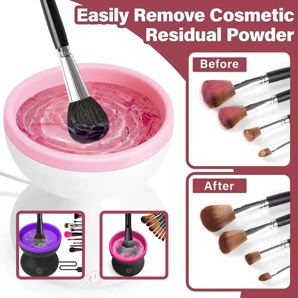 Gleaming Brushes, Effortlessly Cleaned: Portable Electric Makeup Brush Cleaner Machine