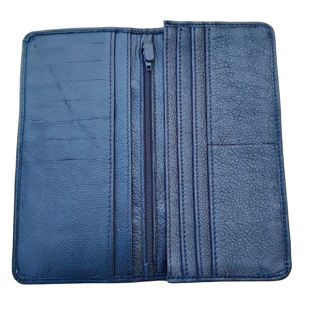Sophistication Redefined: JINUS Black Leather Long Wallet