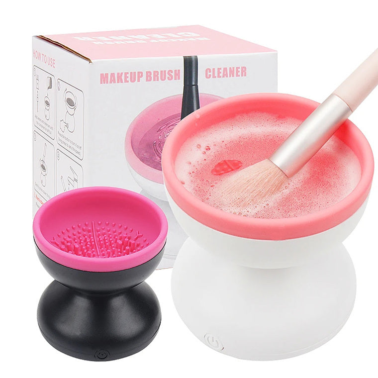 Gleaming Brushes, Effortlessly Cleaned: Portable Electric Makeup Brush Cleaner Machine