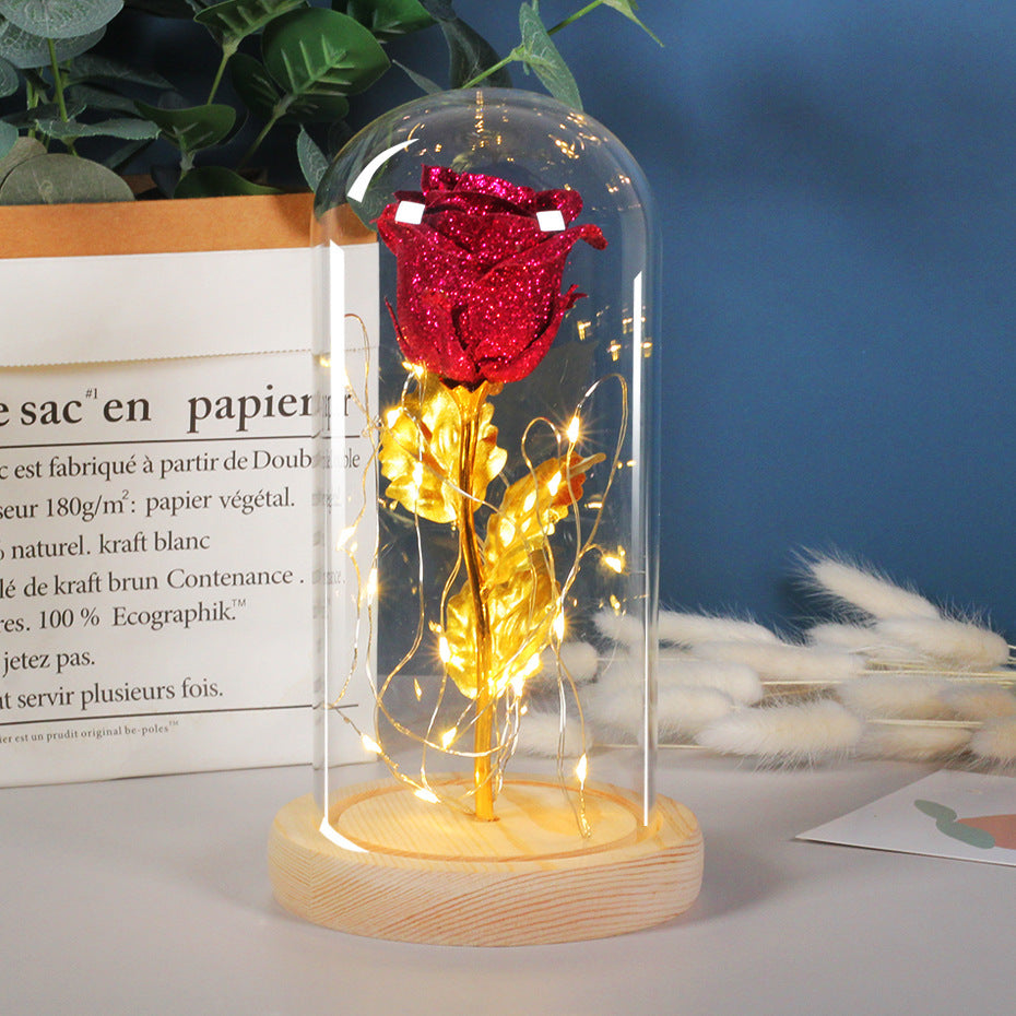 Eternal Rose LED Light in Glass Cover: The Perfect Valentine's Day Gift for Her