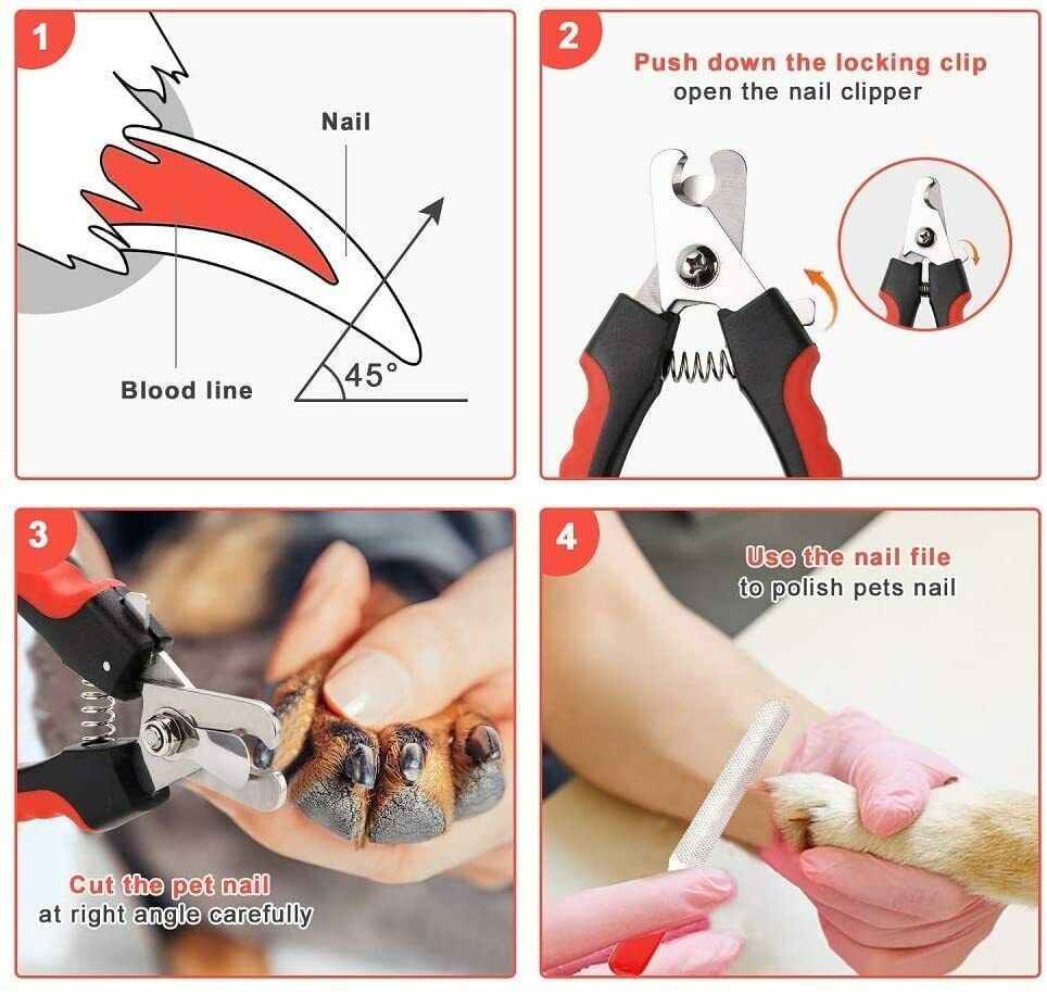 Precision Paw Care: Dog Nail Clippers with Safety Guard Razor for Pet Grooming