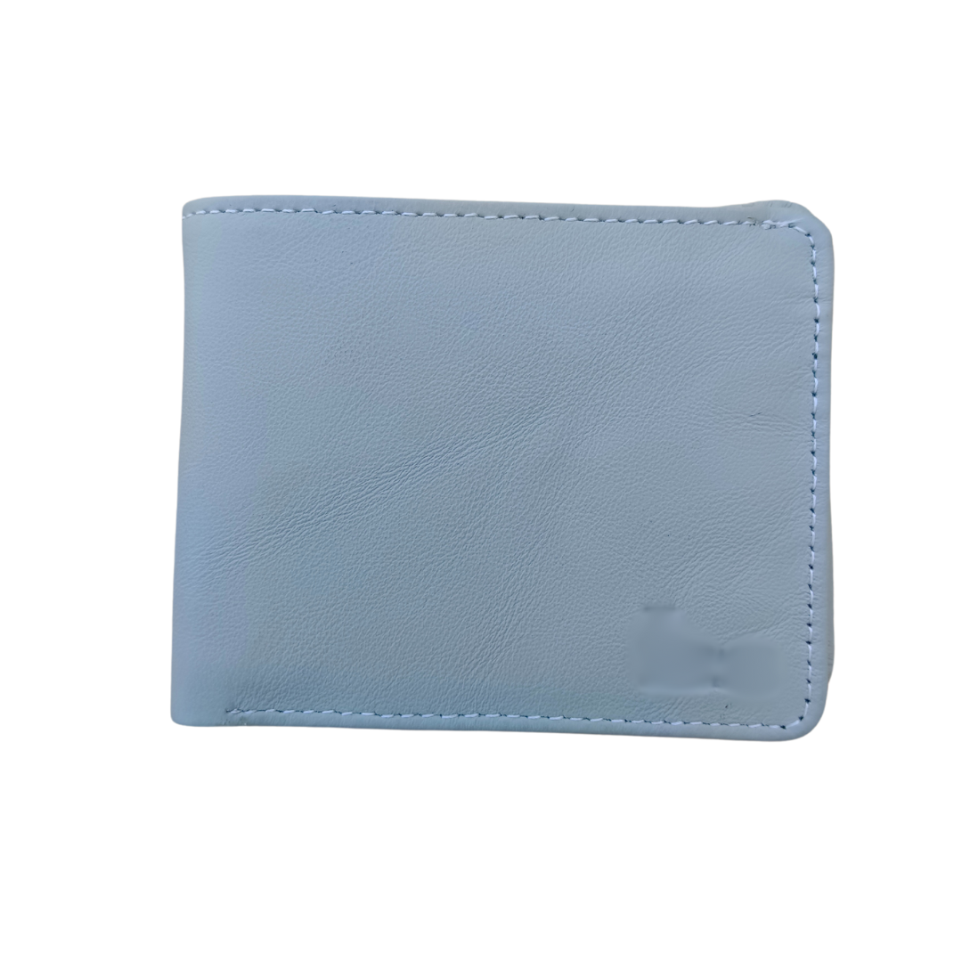 JINUS Stone Gray Leather Mens Wallet