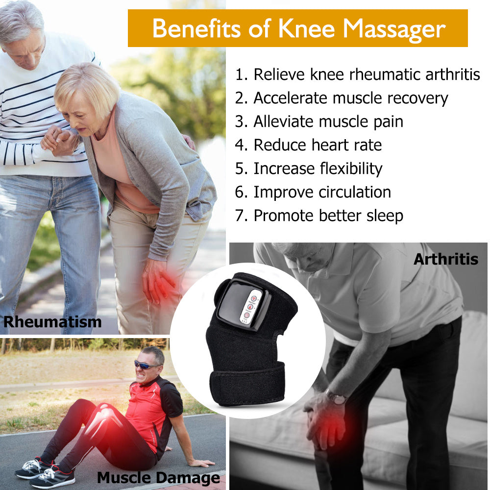 Revitalize Your Joints: Electric Infrared Heating Knee Massager Wrap with Vibration Therapy for Targeted Pain Relief