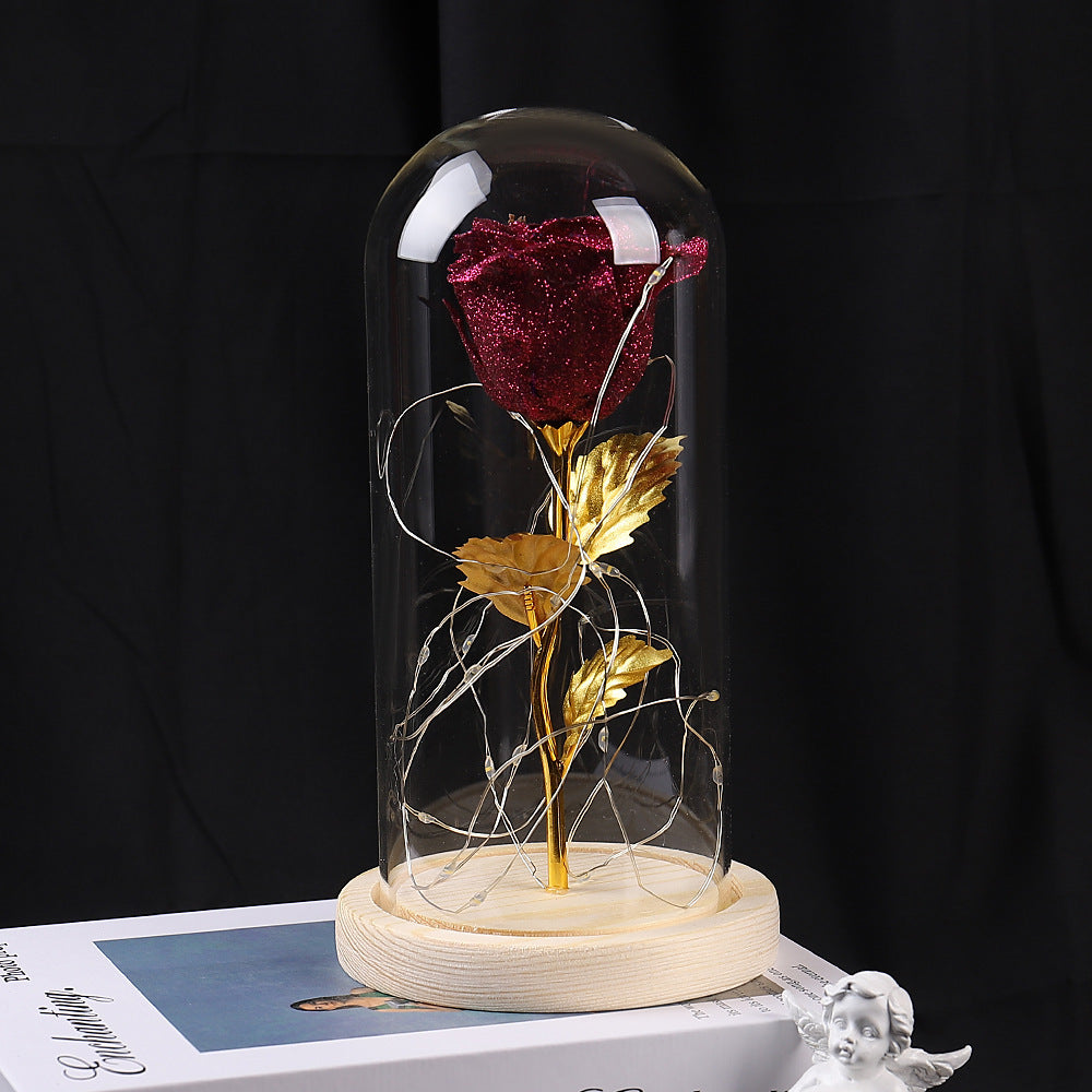 Eternal Rose LED Light in Glass Cover: The Perfect Valentine's Day Gift for Her