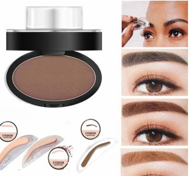 Elevate Your Brow Game: Professional Waterproof Eyebrow Powder Stamp & Stencil Kit