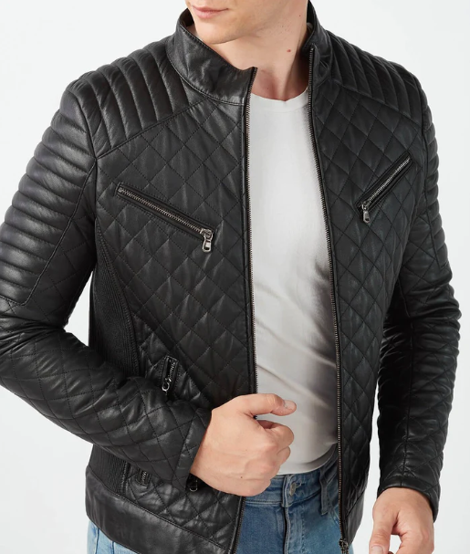 Command Attention: JINUS Alex Genuine Leather Men's Coat Black Jacket!