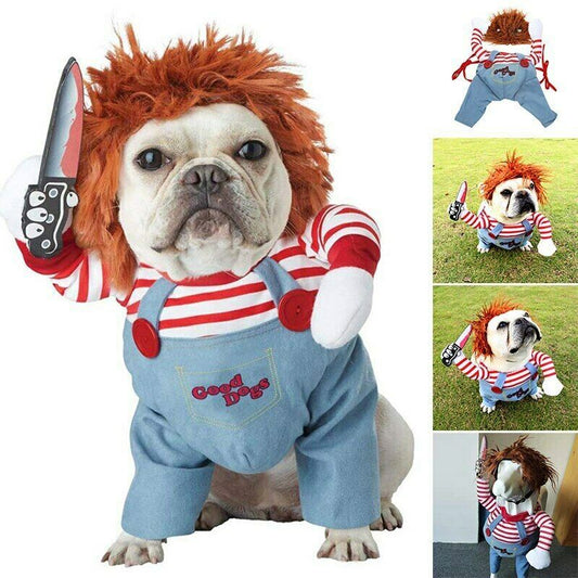 Spooky Halloween Pet Costume – Adjustable Funny Dog Cosplay Outfit for Parties and Gatherings - Jinus Emporium